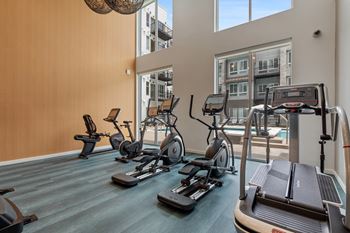 2 -Story fitness center with cardio equipment & yoga deck